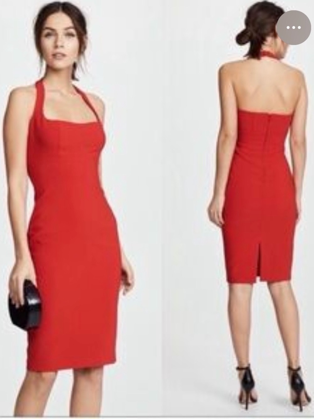 Likely Red Halter Midi Dress